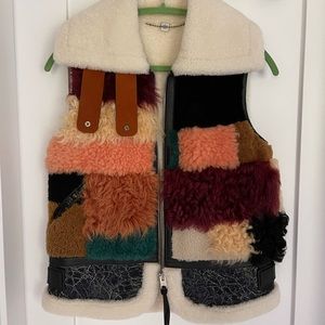 Coach 1941 Patchwork Shearling Leather Vest